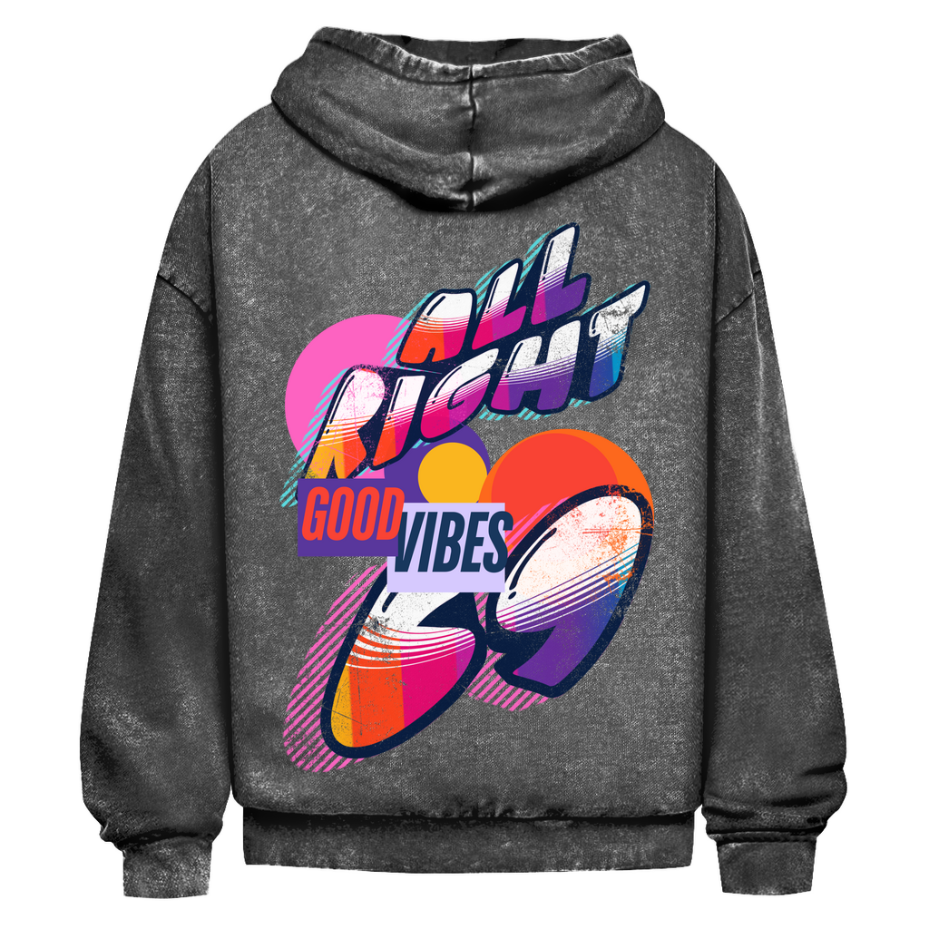 ALL Right GOOD Vibes Only Summer Hoodie Pink