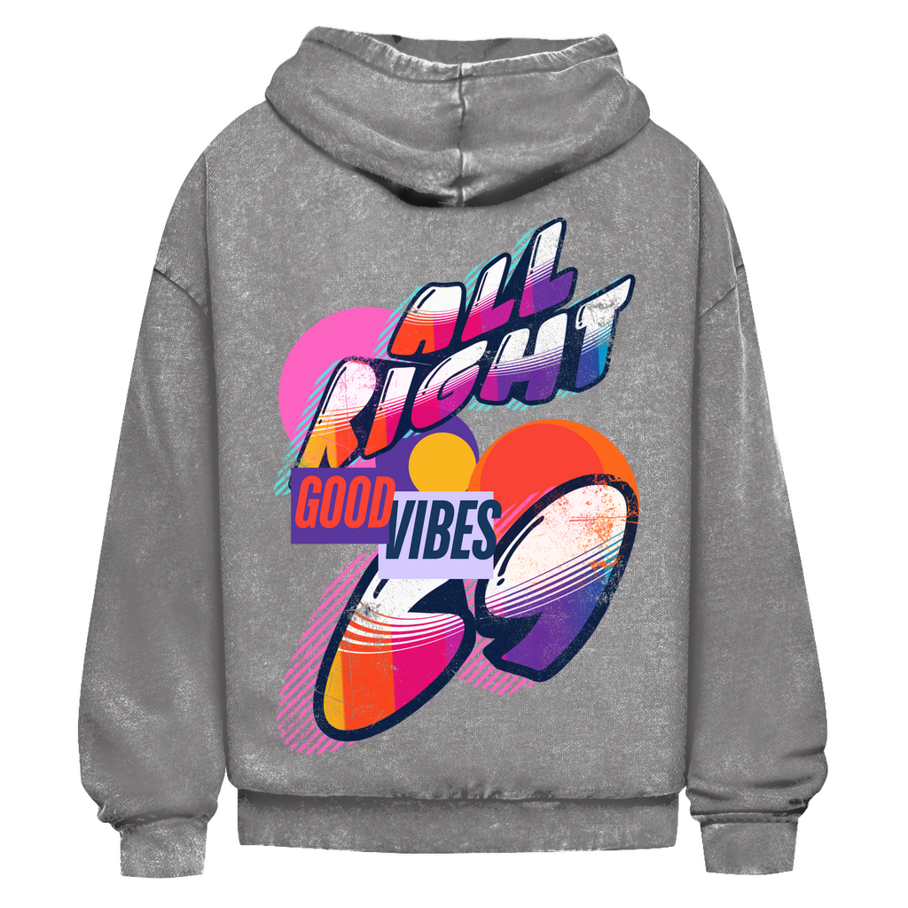 ALL Right GOOD Vibes Only Summer Hoodie Pink